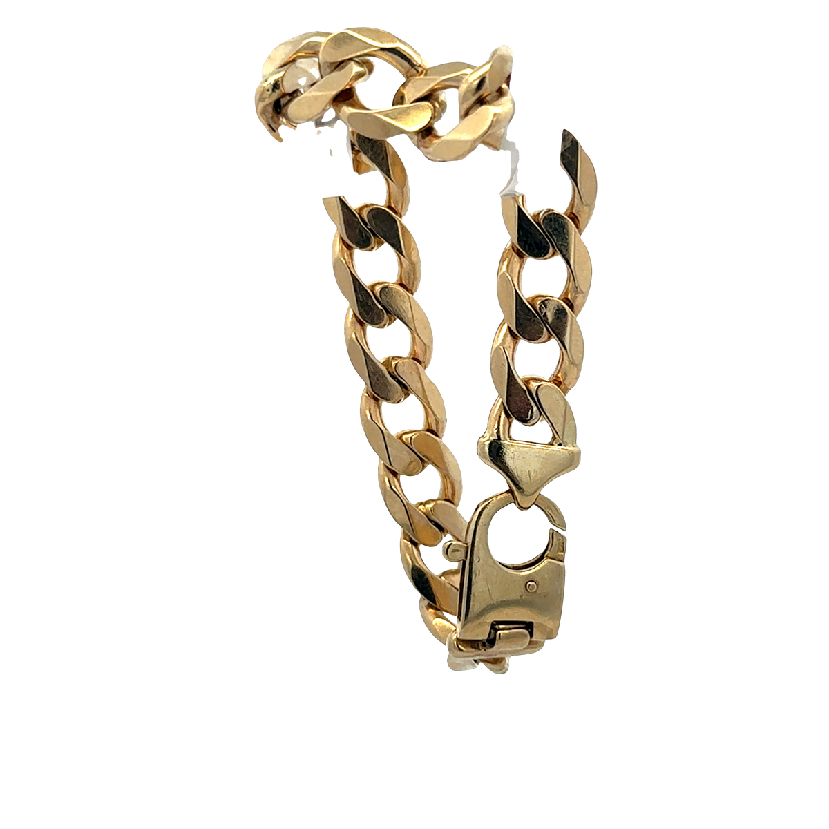 9ct yellow gold curb bracelet 40.8g (sh27358b)