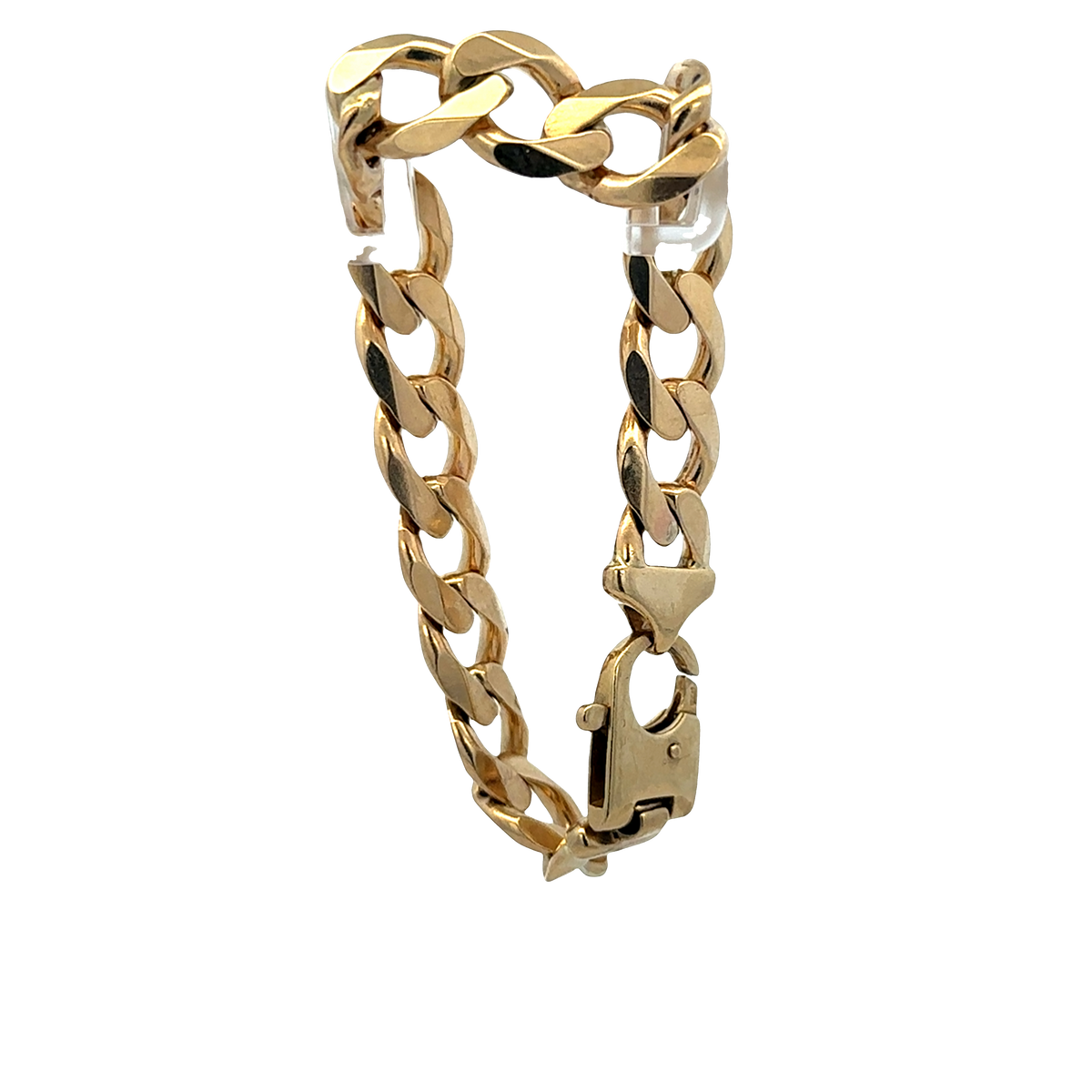 9ct yellow gold curb bracelet 40.8g (sh27358b)