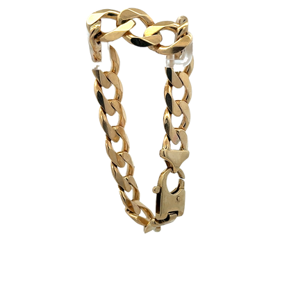 9ct yellow gold curb bracelet 40.8g (sh27358b)