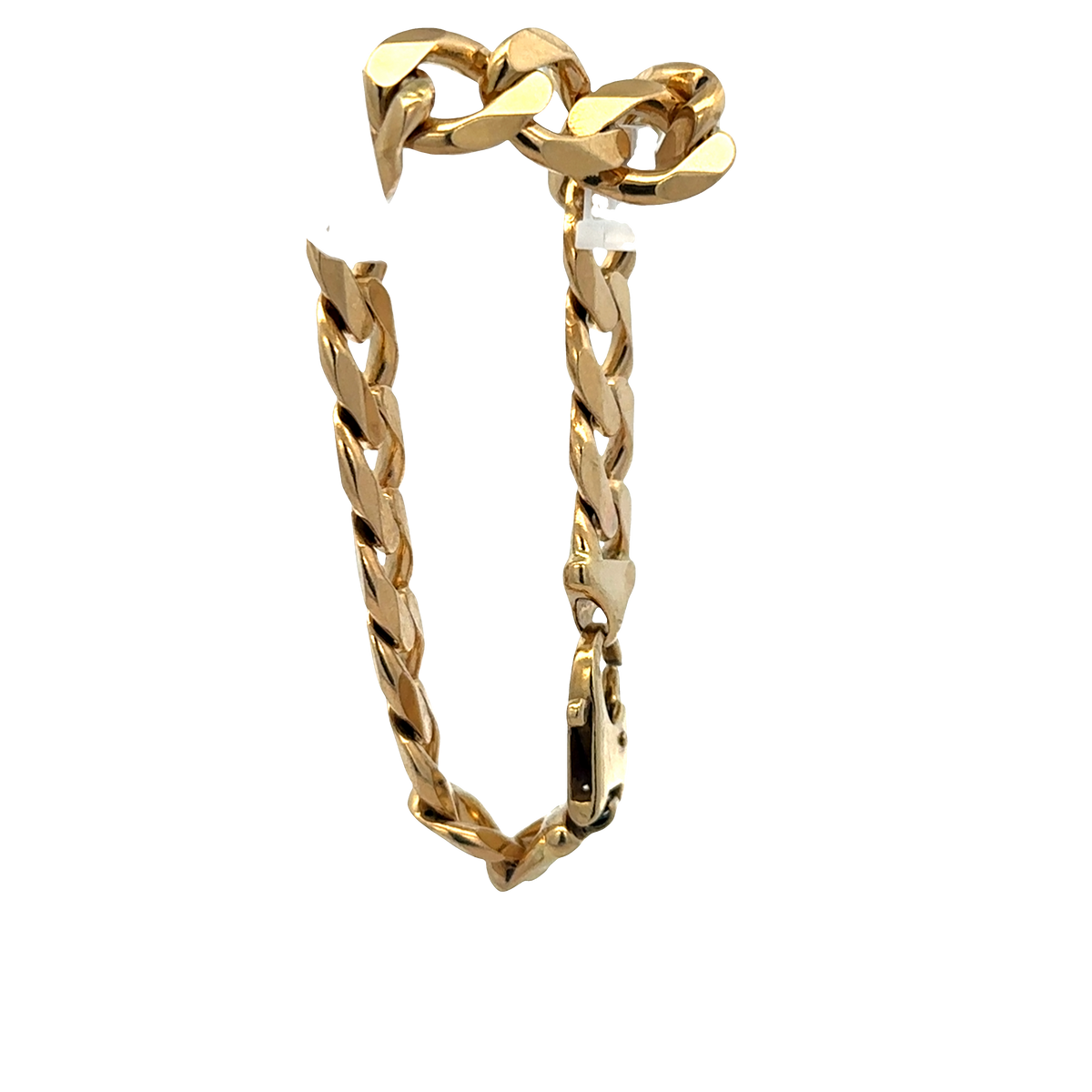 9ct yellow gold curb bracelet 40.8g (sh27358b)
