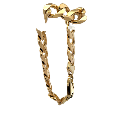 9ct yellow gold curb bracelet 40.8g (sh27358b)