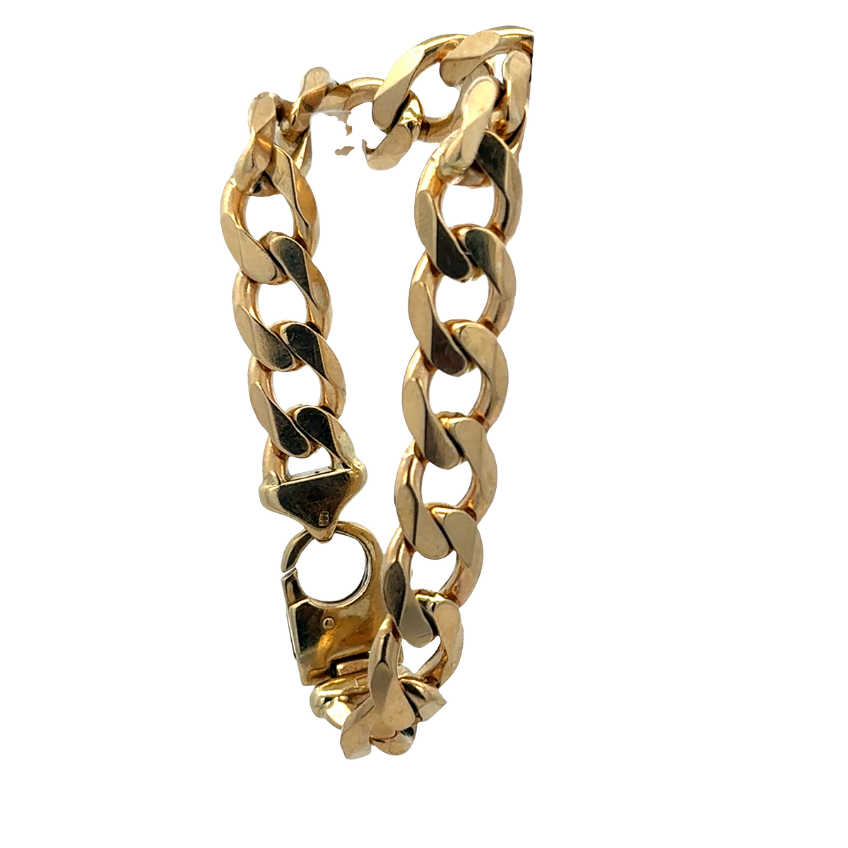 9ct yellow gold curb bracelet 40.8g (sh27358b)
