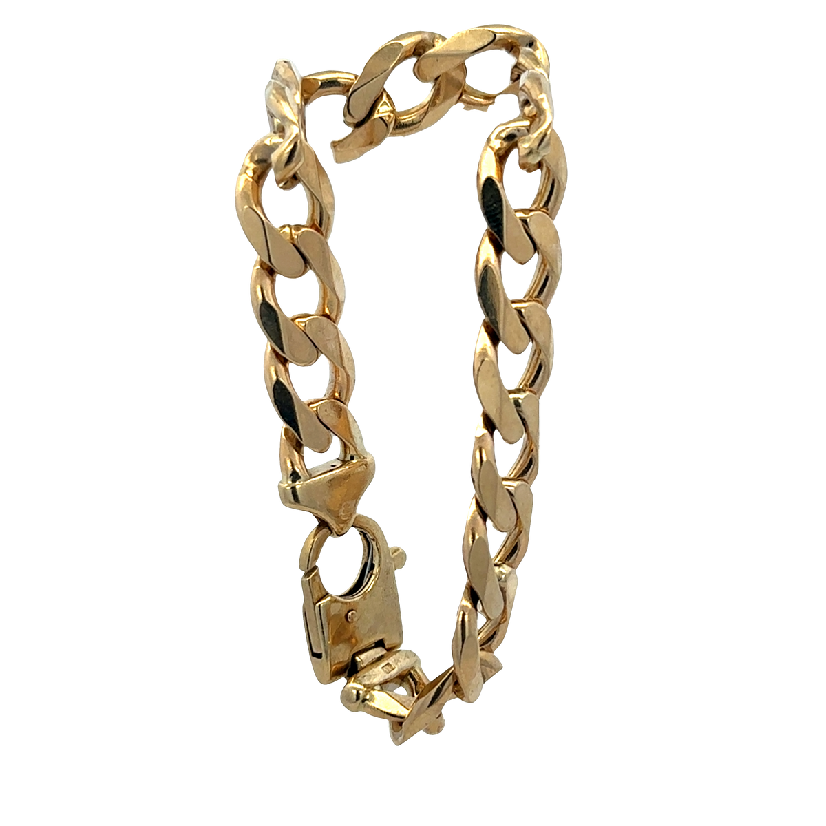 9ct yellow gold curb bracelet 40.8g (sh27358b)