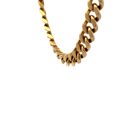 9ct yellow gold curb bracelet 49.3g (sh27700b)
