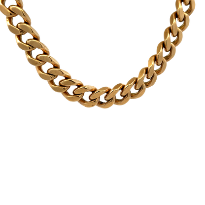 9ct yellow gold curb bracelet 49.3g (sh27700b)