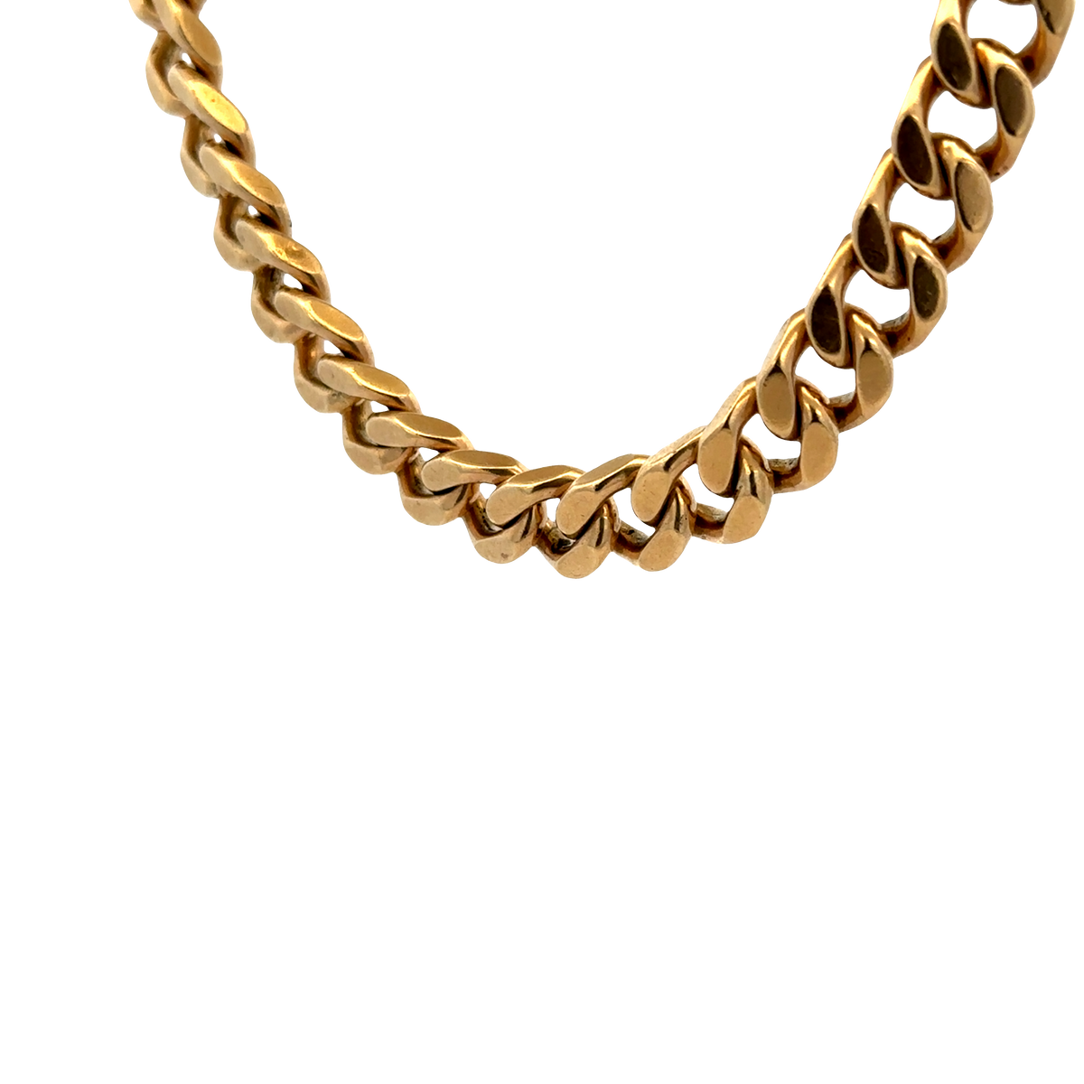 9ct yellow gold curb bracelet 49.3g (sh27700b)