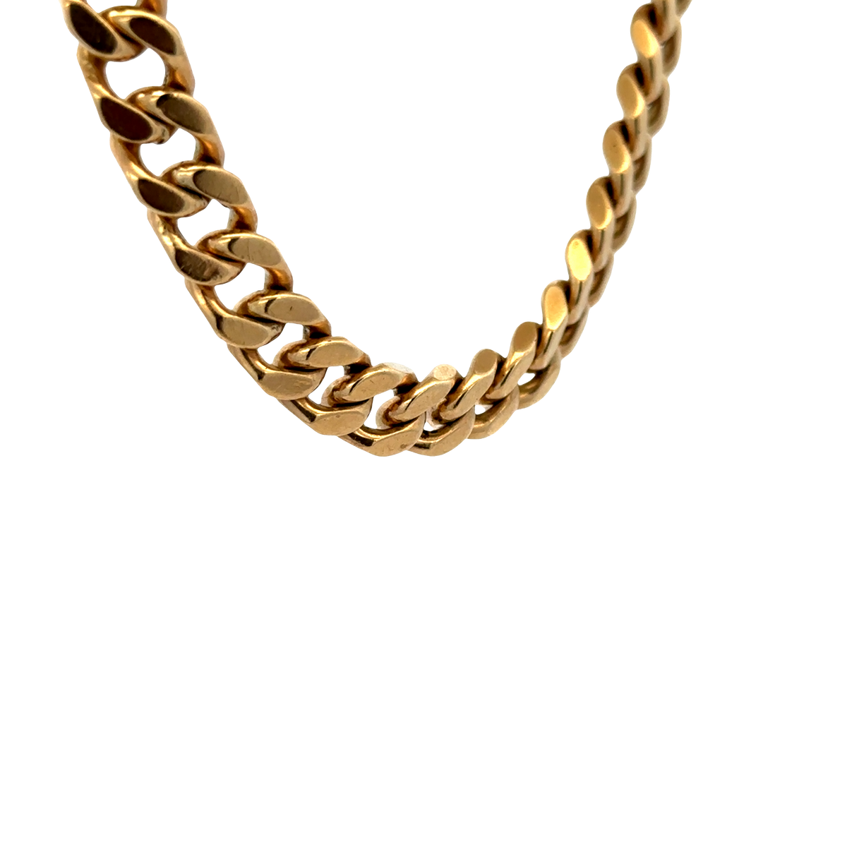 9ct yellow gold curb bracelet 49.3g (sh27700b)
