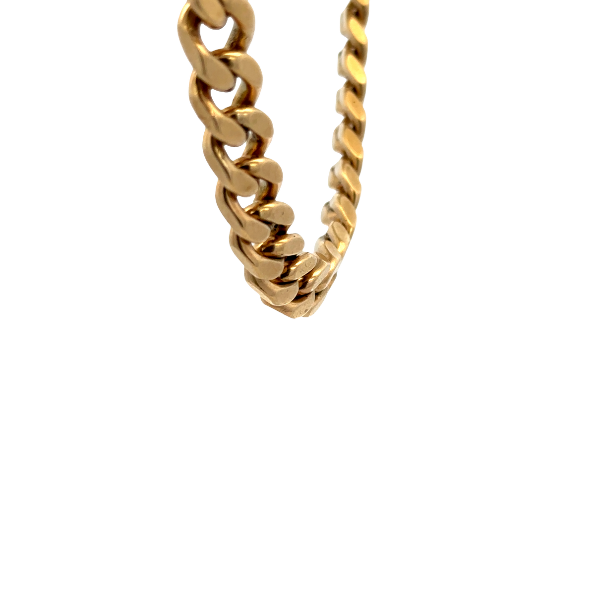 9ct yellow gold curb bracelet 49.3g (sh27700b)