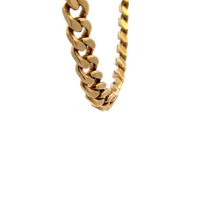 9ct yellow gold curb bracelet 49.3g (sh27700b)