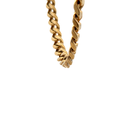 9ct yellow gold curb bracelet 49.3g (sh27700b)