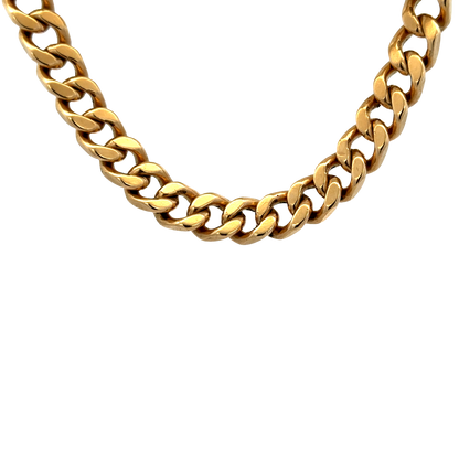 9ct yellow gold curb bracelet 49.3g (sh27700b)
