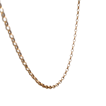 9ct yellow gold belcher chain 4.8g (sh27619b)