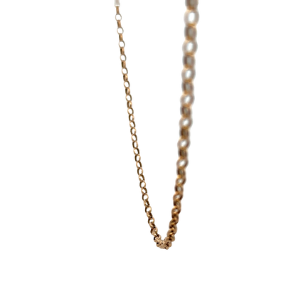 9ct yellow gold belcher chain 4.8g (sh27619b)