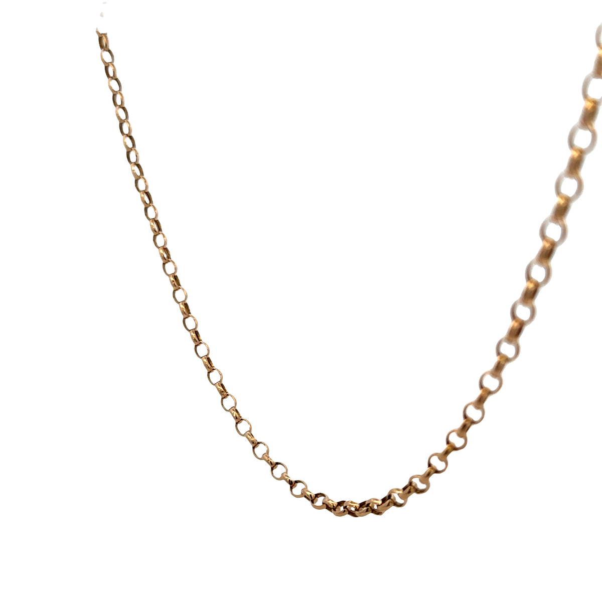 9ct yellow gold belcher chain 4.8g (sh27619b)