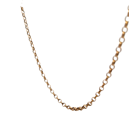 9ct yellow gold belcher chain 4.8g (sh27619b)