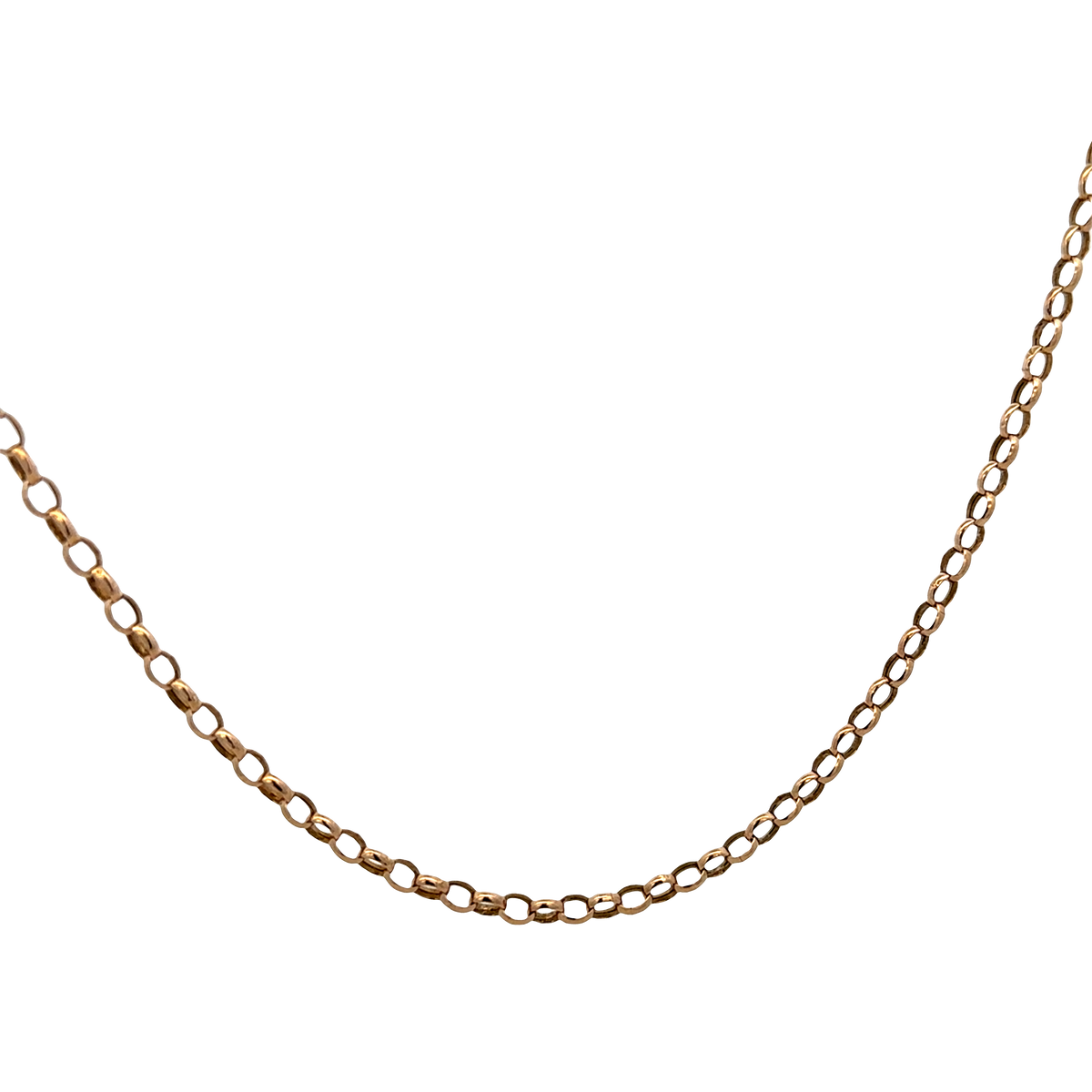 9ct yellow gold belcher chain 4.8g (sh27619b)