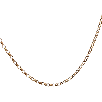 9ct yellow gold belcher chain 4.8g (sh27619b)