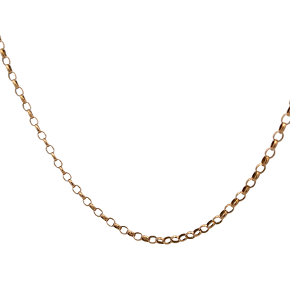9ct yellow gold belcher chain 4.8g (sh27619b)