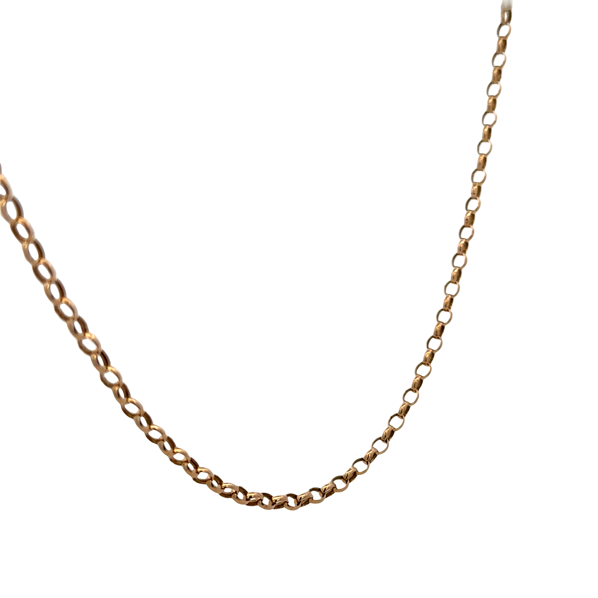 9ct yellow gold belcher chain 4.8g (sh27619b)