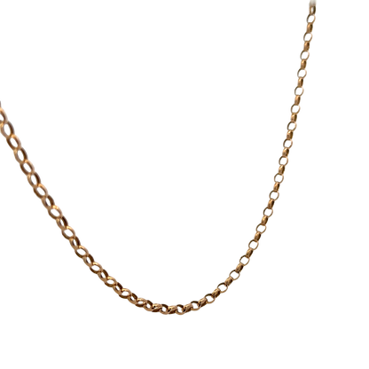 9ct yellow gold belcher chain 4.8g (sh27619b)