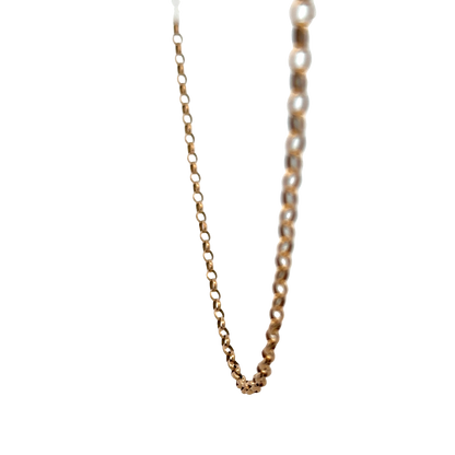 9ct yellow gold belcher chain 4.8g (sh27619b)