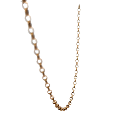 9ct yellow gold belcher chain 4.8g (sh27619b)