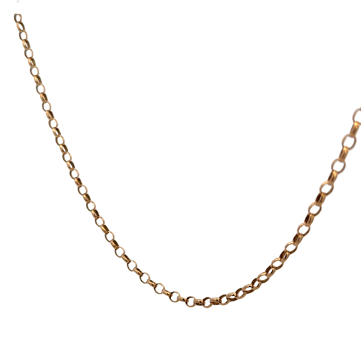 9ct yellow gold belcher chain 4.8g (sh27619b)
