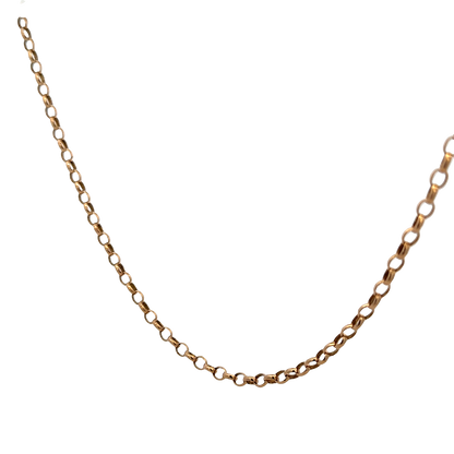 9ct yellow gold belcher chain 4.8g (sh27619b)