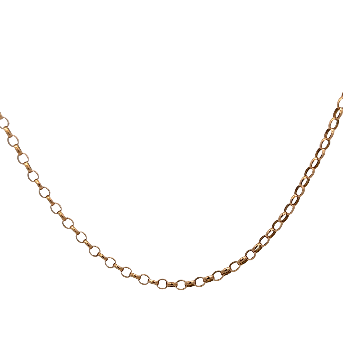 9ct yellow gold belcher chain 4.8g (sh27619b)