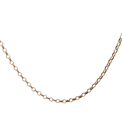 9ct yellow gold belcher chain 4.8g (sh27619b)