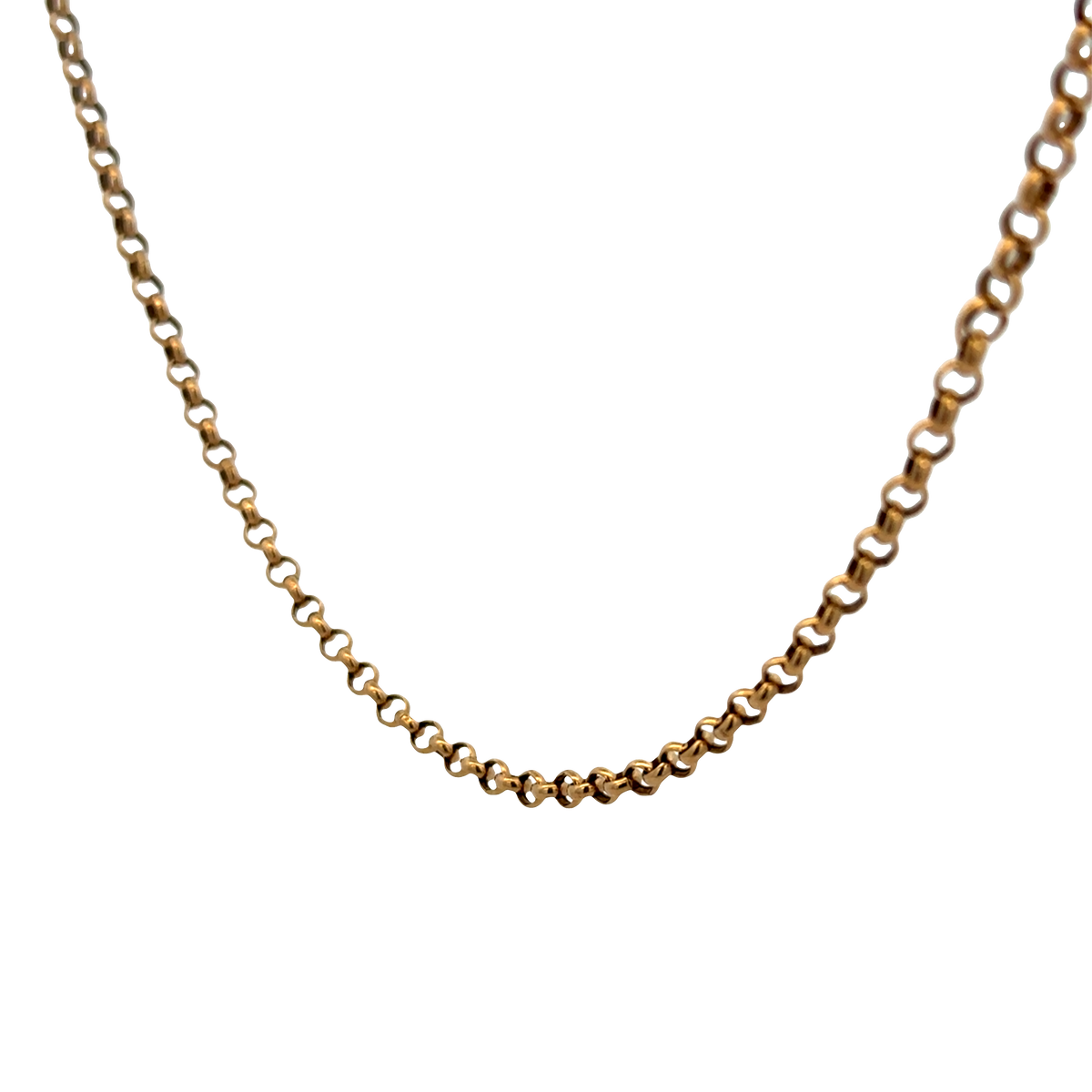 9ct yellow gold belcher chain 3.7g (sh25335l)