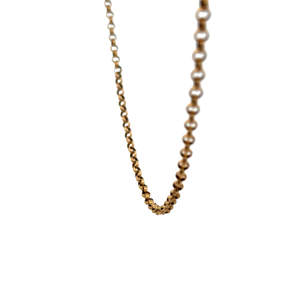 9ct yellow gold belcher chain 3.7g (sh25335l)