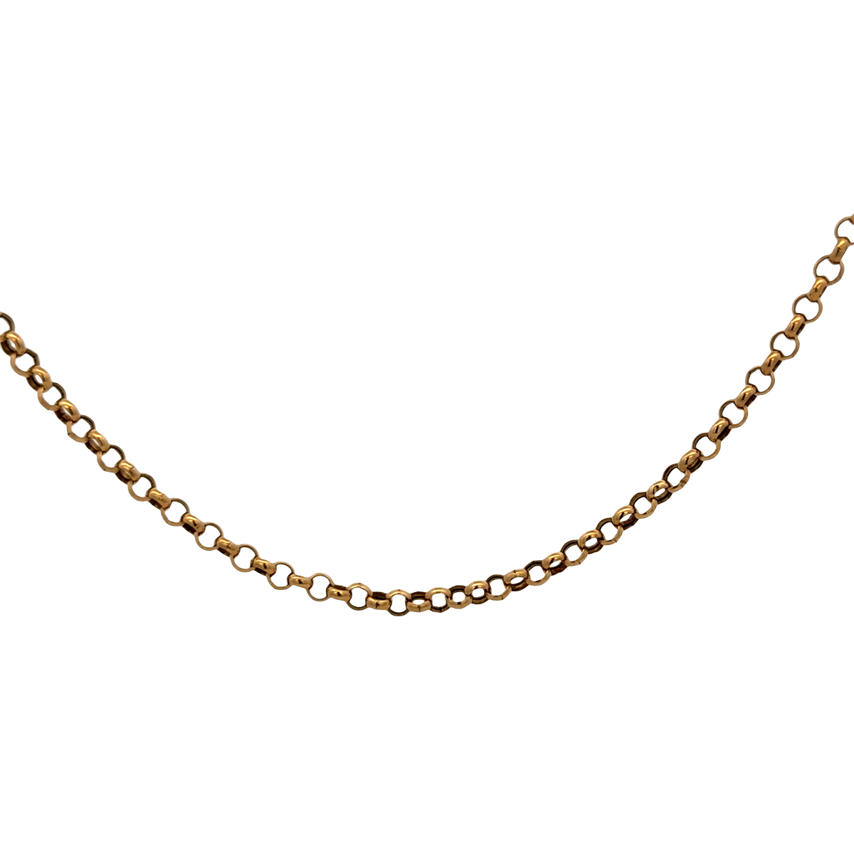 9ct yellow gold belcher chain 3.7g (sh25335l)