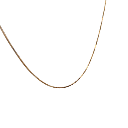 18ct yellow gold box chain 4.4g (sh26694b)