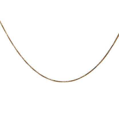 18ct yellow gold box chain 4.4g (sh26694b)
