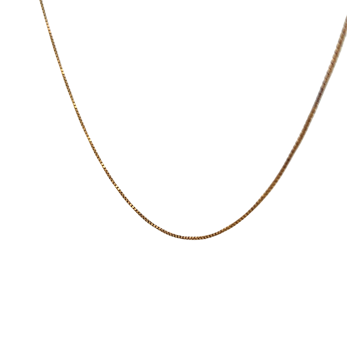 18ct yellow gold box chain 4.4g (sh26694b)