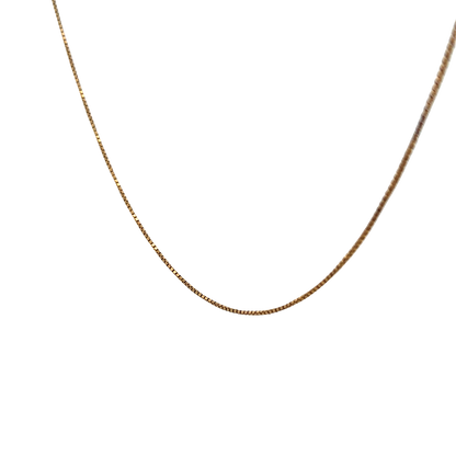 18ct yellow gold box chain 4.4g (sh26694b)
