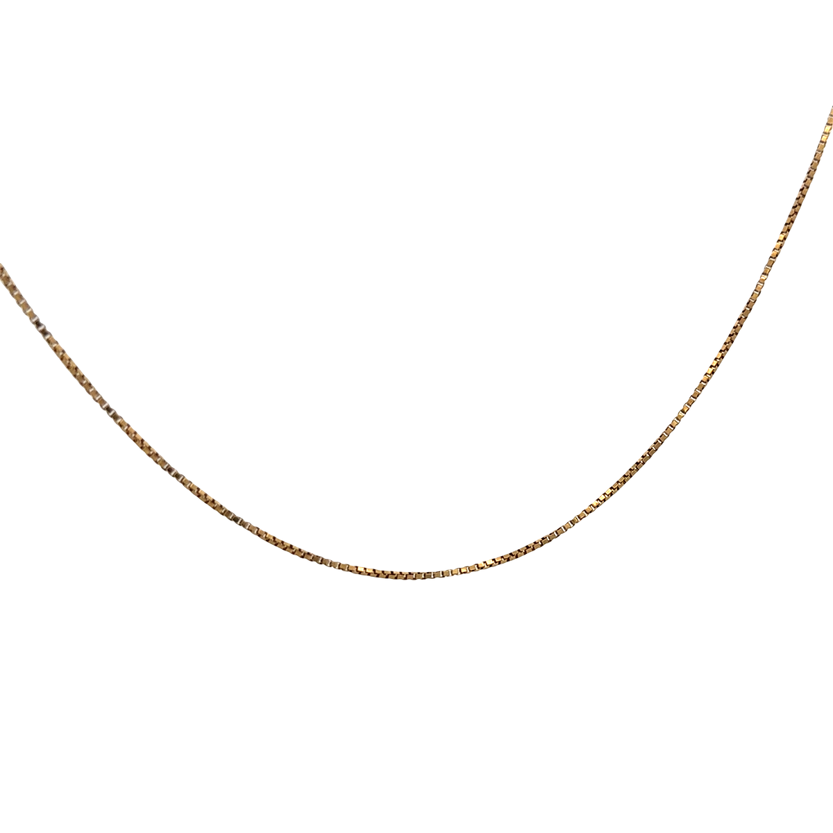 18ct yellow gold box chain 4.4g (sh26694b)