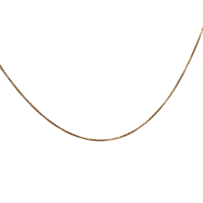 18ct yellow gold box chain 4.4g (sh26694b)