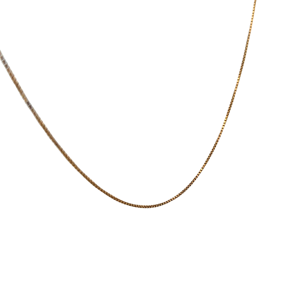 18ct yellow gold box chain 4.4g (sh26694b)