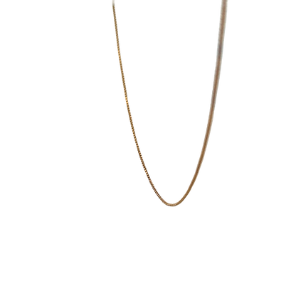 18ct yellow gold box chain 4.4g (sh26694b)