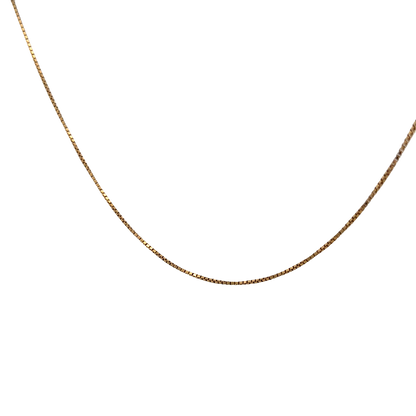 18ct yellow gold box chain 4.4g (sh26694b)