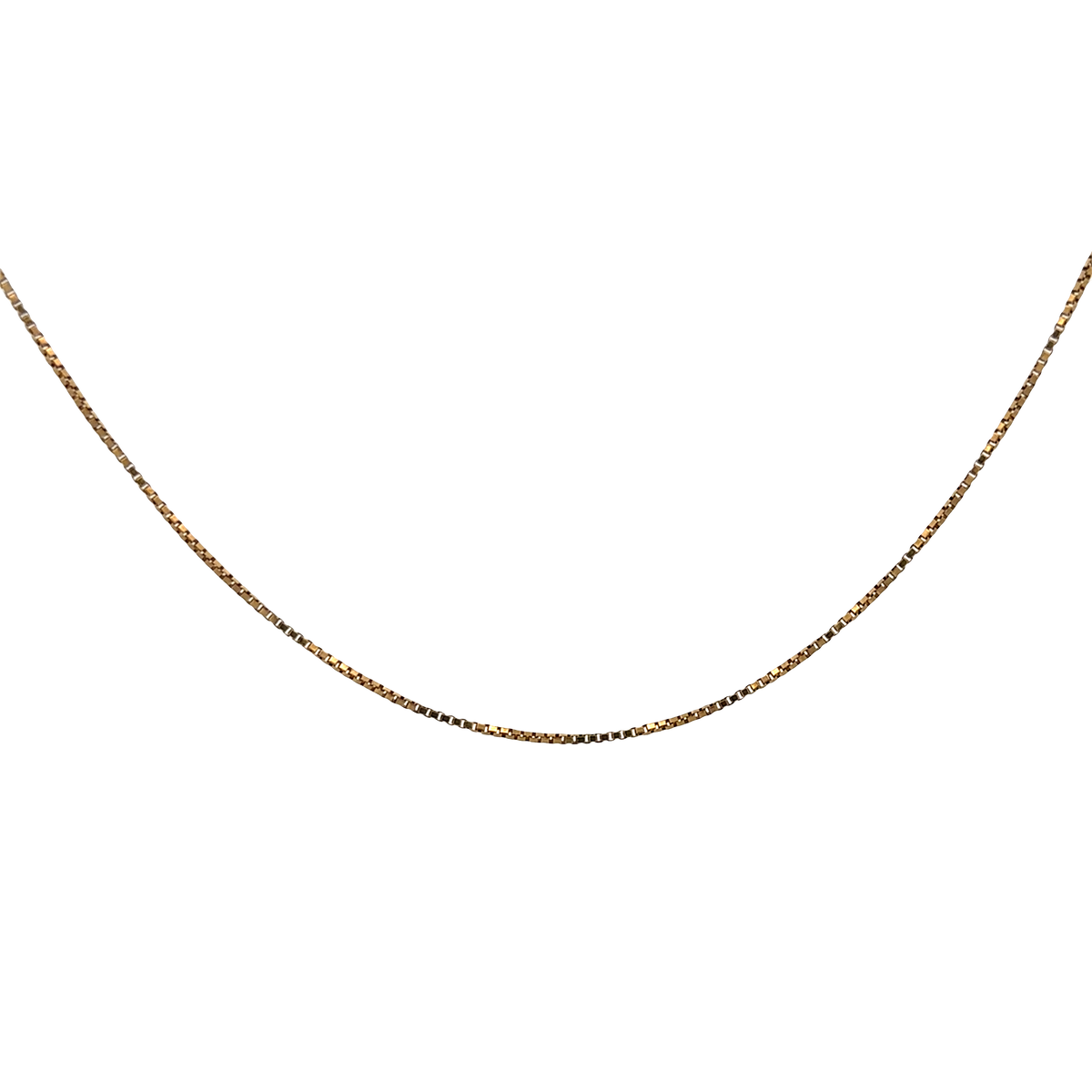 18ct yellow gold box chain 4.4g (sh26694b)