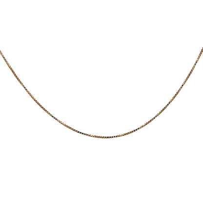 18ct yellow gold box chain 4.4g (sh26694b)