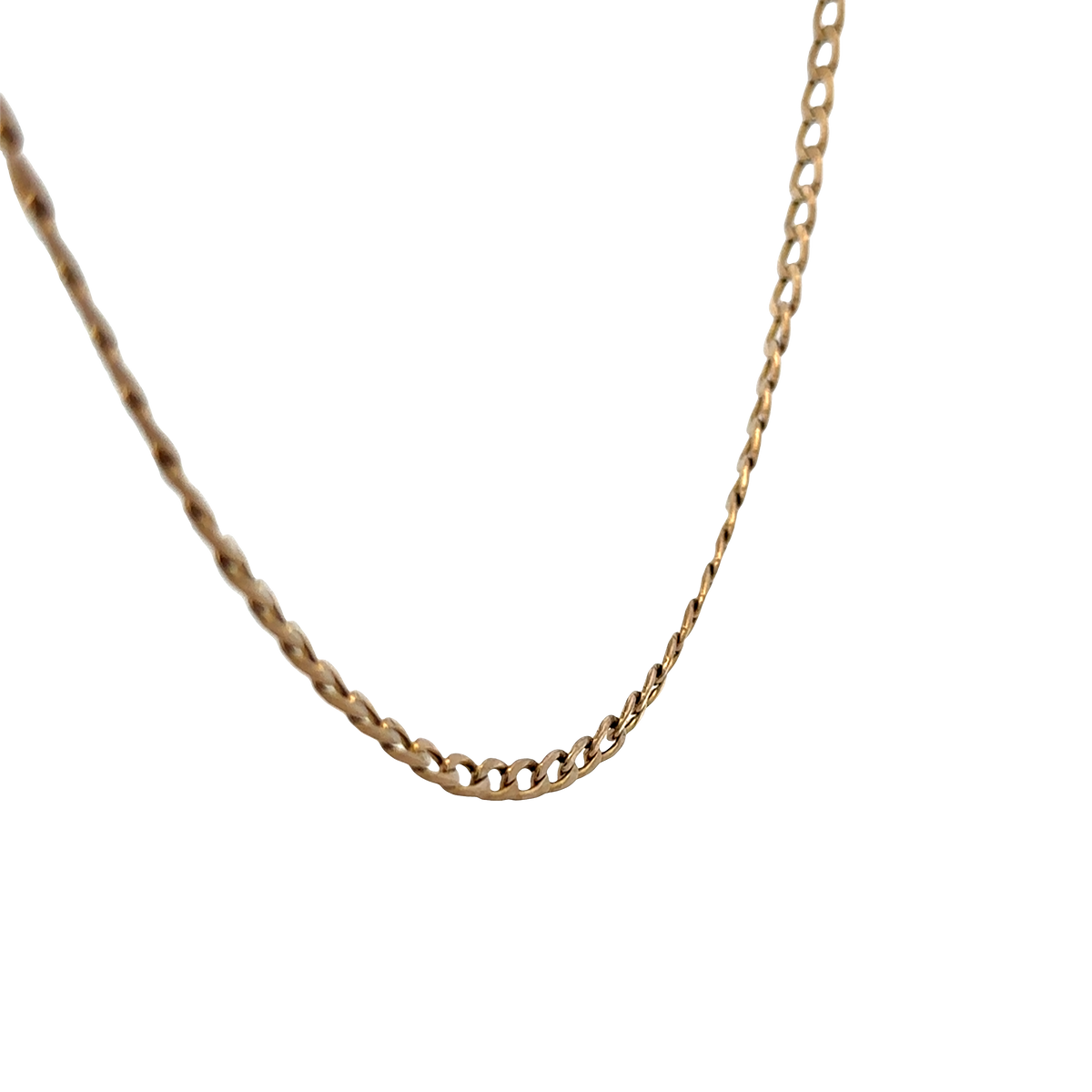 9ct yellow gold curb chain 4.3g (sh25631l)