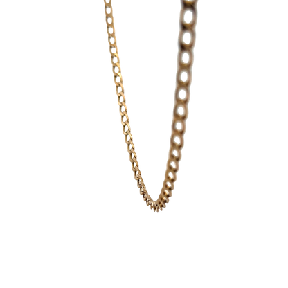 9ct yellow gold curb chain 4.3g (sh25631l)