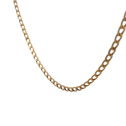 9ct yellow gold curb chain 4.3g (sh25631l)