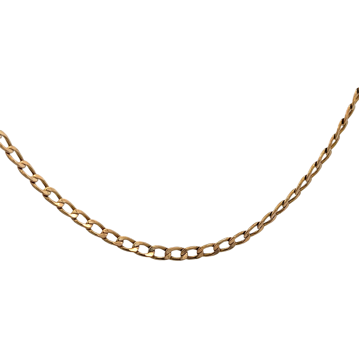 9ct yellow gold curb chain 4.3g (sh25631l)