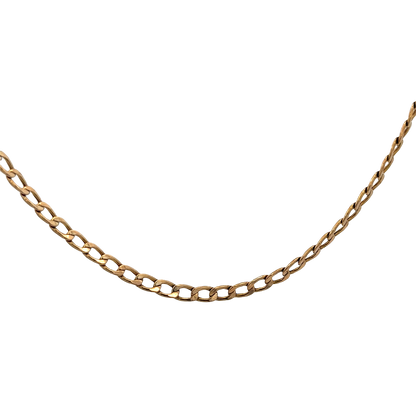 9ct yellow gold curb chain 4.3g (sh25631l)