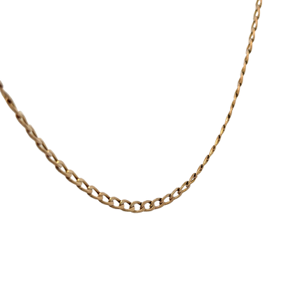 9ct yellow gold curb chain 4.3g (sh25631l)